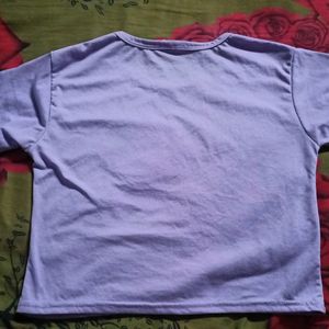 Lavender Colour Crop Tshirt