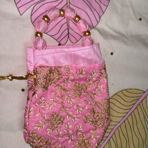 Pink Potli Bag