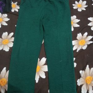 Green Touser With Pocket