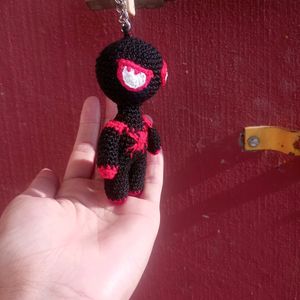 Crochet Handmade Spiderman Keychain