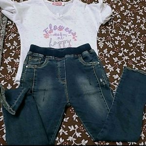 Jeans & Top For Lil Princes