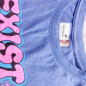 Boxy Crop Top Periwinkle Colour