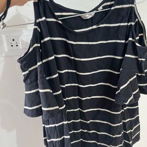 Black Striped Top