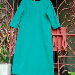 New Dark Sea Green Embroidered Kurta