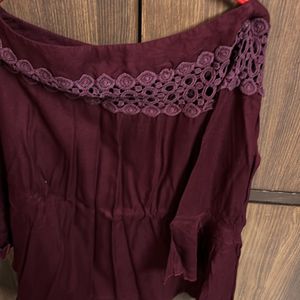 Style Quotient Maroon Top