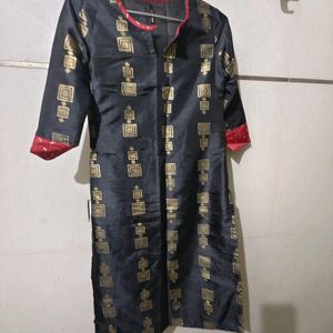 Black Color Foil kurta with pant and dupatta