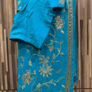 Blue Wedding Saree