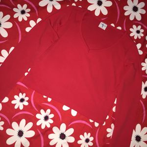 Full Sleeves Red Top