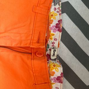 Rarely worn 34 Size Bright orange Shorts