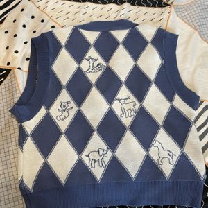 Cute Korean Vest Blue