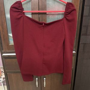 Shein Maroon Top