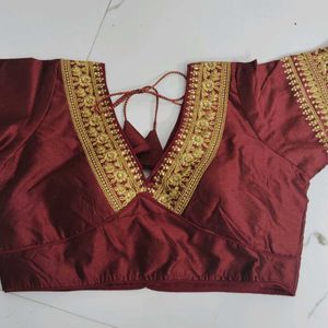 Deep Red Designer Blouse