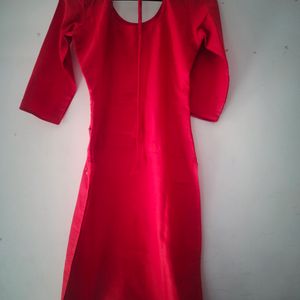 Red Kurta Set With Dupatta