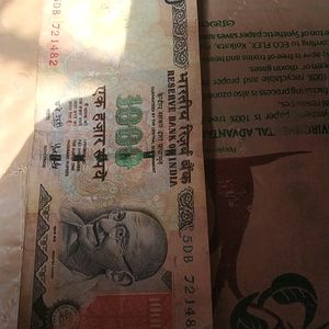Old Original Note Of Rs1000