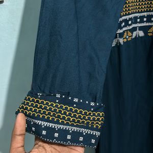 Navy Blue Brand Kurta