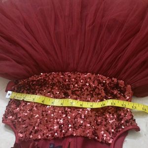 Branded New Stylish Maroon Frock Once Used