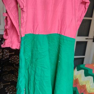 Green Pink Anarkali