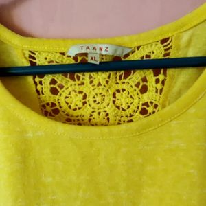 Taanz Yellow Top With Back Design