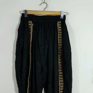 Black Beads Work Dhoti Pant For Women's