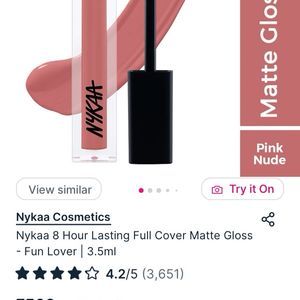 Nykaa Long lasting Liquid Matt Gloss