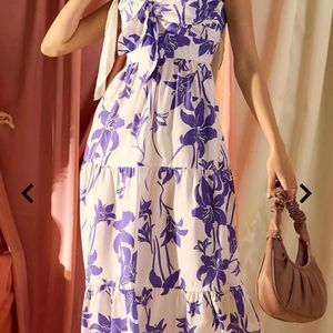 Women Floral Print Tiered Dress