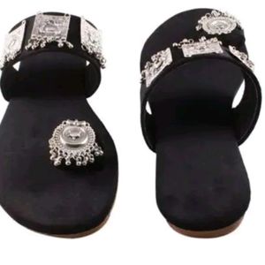 Fancy Flat Slipper One Toe Chappal For Woman