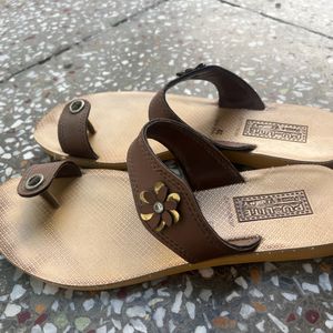 Nude Brown Slippers