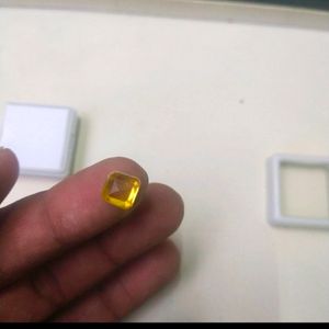 5.45CTS Unheated High Quality Square Shape Pukhraj