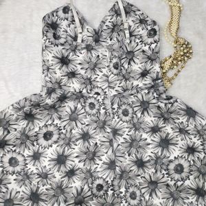 Floral Design Mini Dress