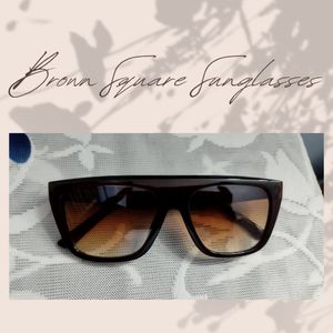 Brown Square Sunglasses