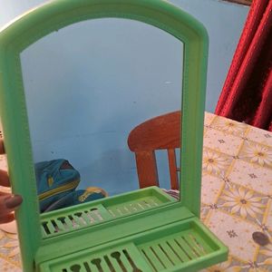 Mirror With Comb Stand