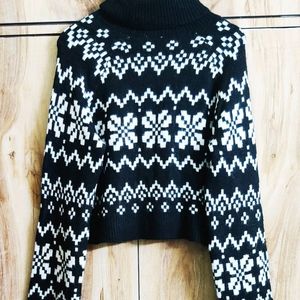 Black Designer Baggi Sweater Size-42