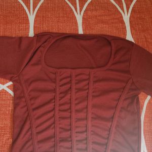 Maroon Full Sleeves Top