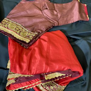 Work Saree With Blouse