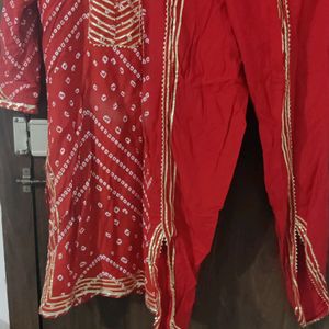 Red Badhani Dhoti Kurta Sets