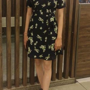 Floral Mini Wrap Dress