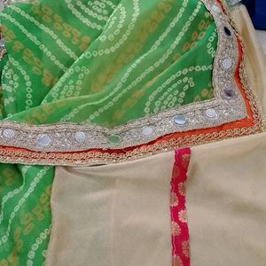 Real Mirror Work Saree With Steel