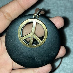 Peace symbol locket