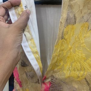 Yellow Net Frock Or Gown