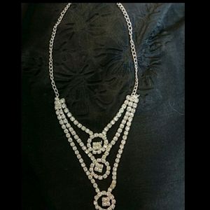 Combo Of 3 AD Necklace And Korean Clips