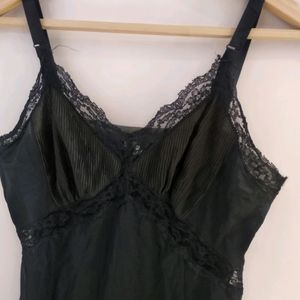 Beautiful Black Satin Slip