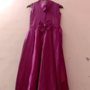 Long Kids Beautiful Purple Gown