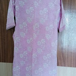 Women Floral Printed Pure Cotton Kurta With Salwar