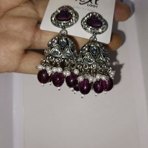 Bridal Party Wear Kundhan Earrings