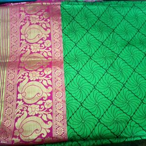 New Chanderi Silk Saree With Bouse Material