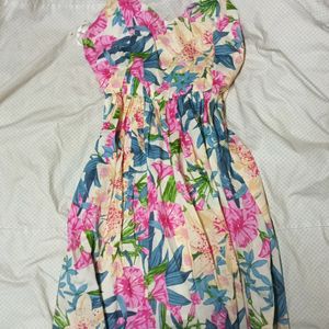 Floral Multi Colour Mini Dress Beachy Girly