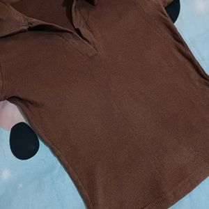 Brown Sleeves Top