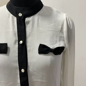 Shirt With Bow Detail