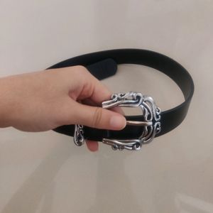 MANGO Embossed Buckle Belt