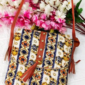 Ikkat Sling Bag